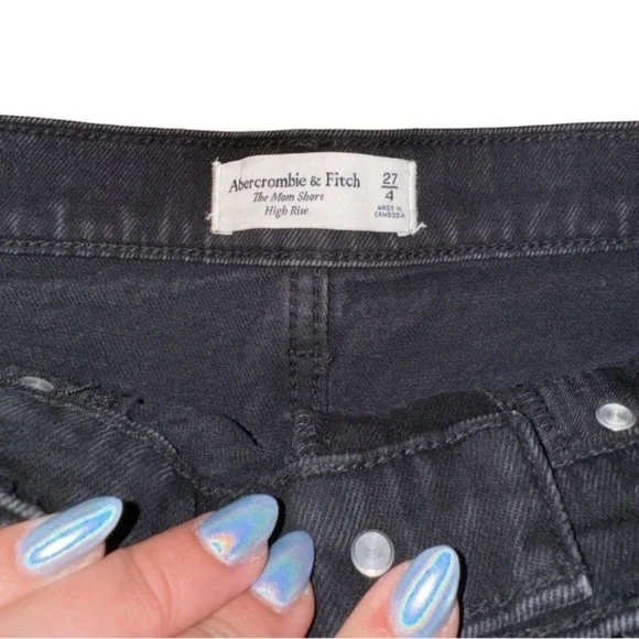 Abercrombie & Fitch Black High Waist Women Shorts Size 27/4 - Picture 11 of 11